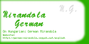 mirandola german business card